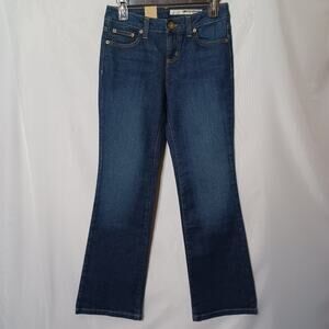 DKNY JEANS Petites Straight Leg Dark Wash Denim Jeans. Size 2L/G